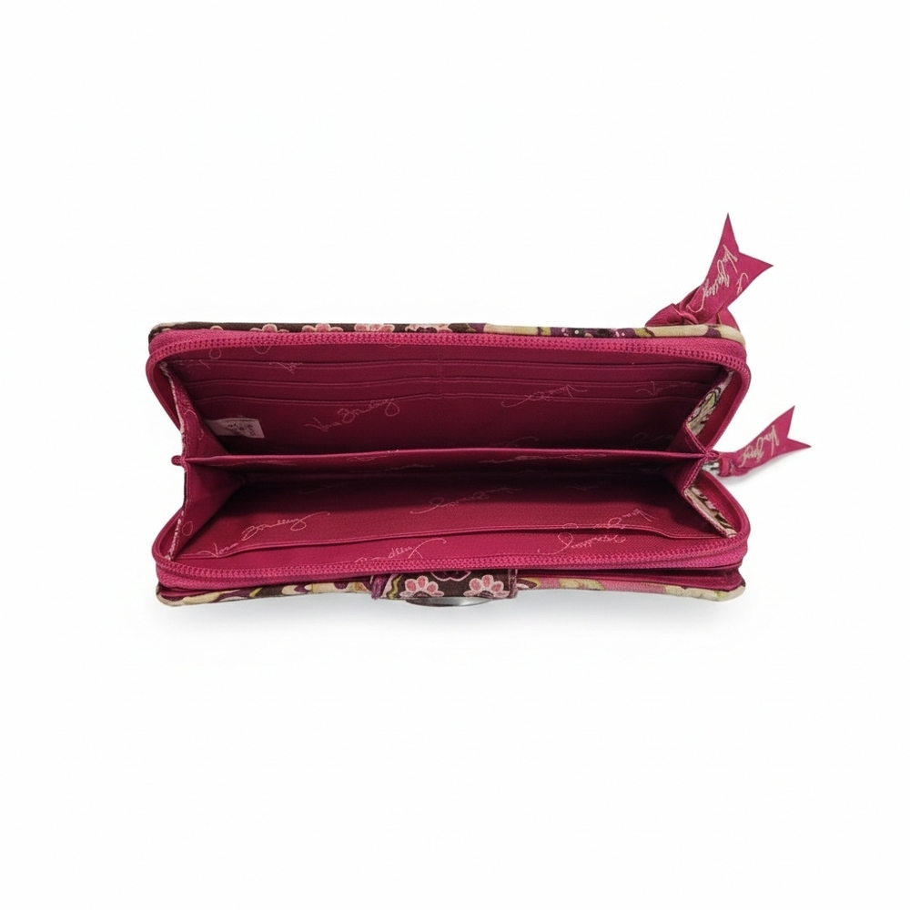 Vera Bradley Morgan Shoulder Bag With Matching Wallet In Very Berry Paisley - Picture 14 of 16